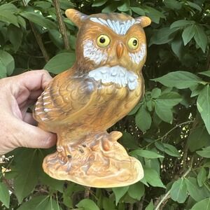 Lefton Owl Planter Great Horned H4470 MidCentury MCM Vintage Excellent Condition
